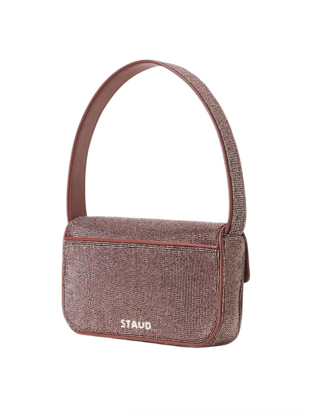 STAUD Brown Tommy Beaded Shoulder Bag - Picture 3 of 10
